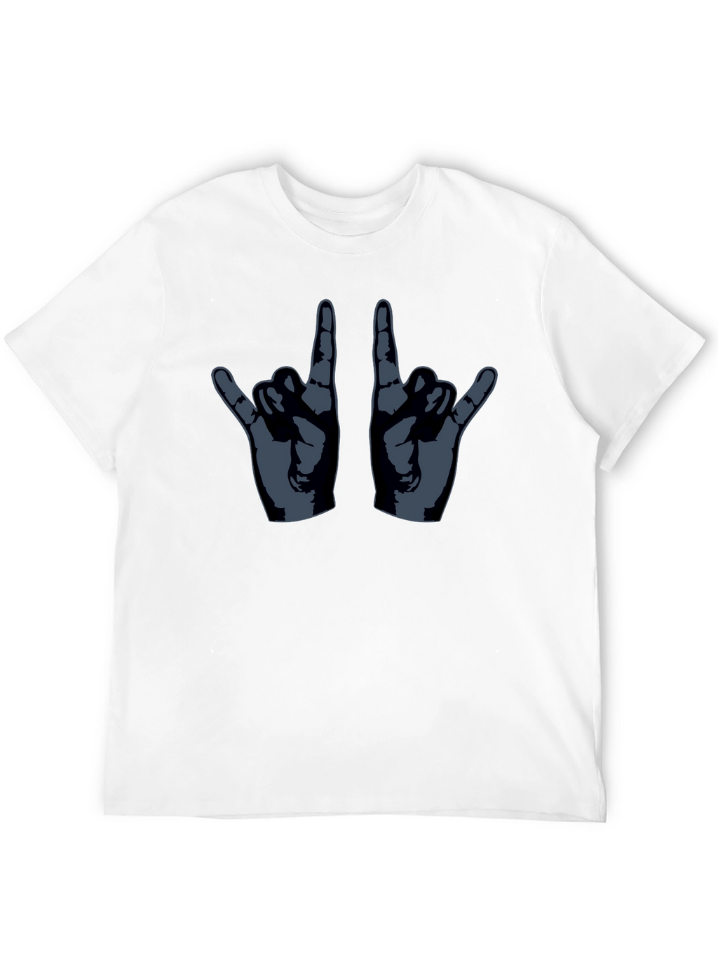 Rock On Hand Gesture Graphic T-Shirt