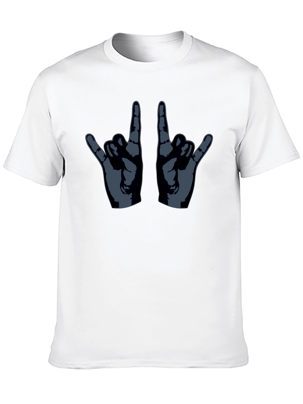 Rock On Hand Gesture Graphic T-Shirt