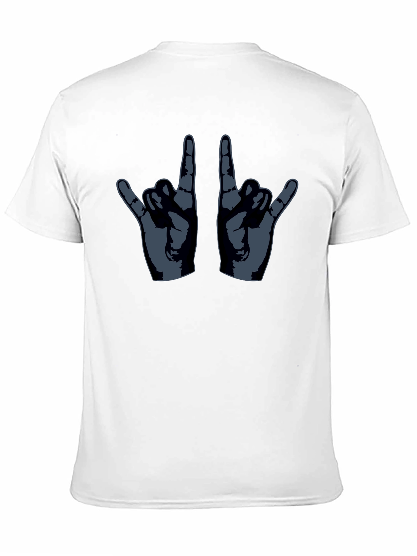 Rock On Hand Gesture Graphic T-Shirt