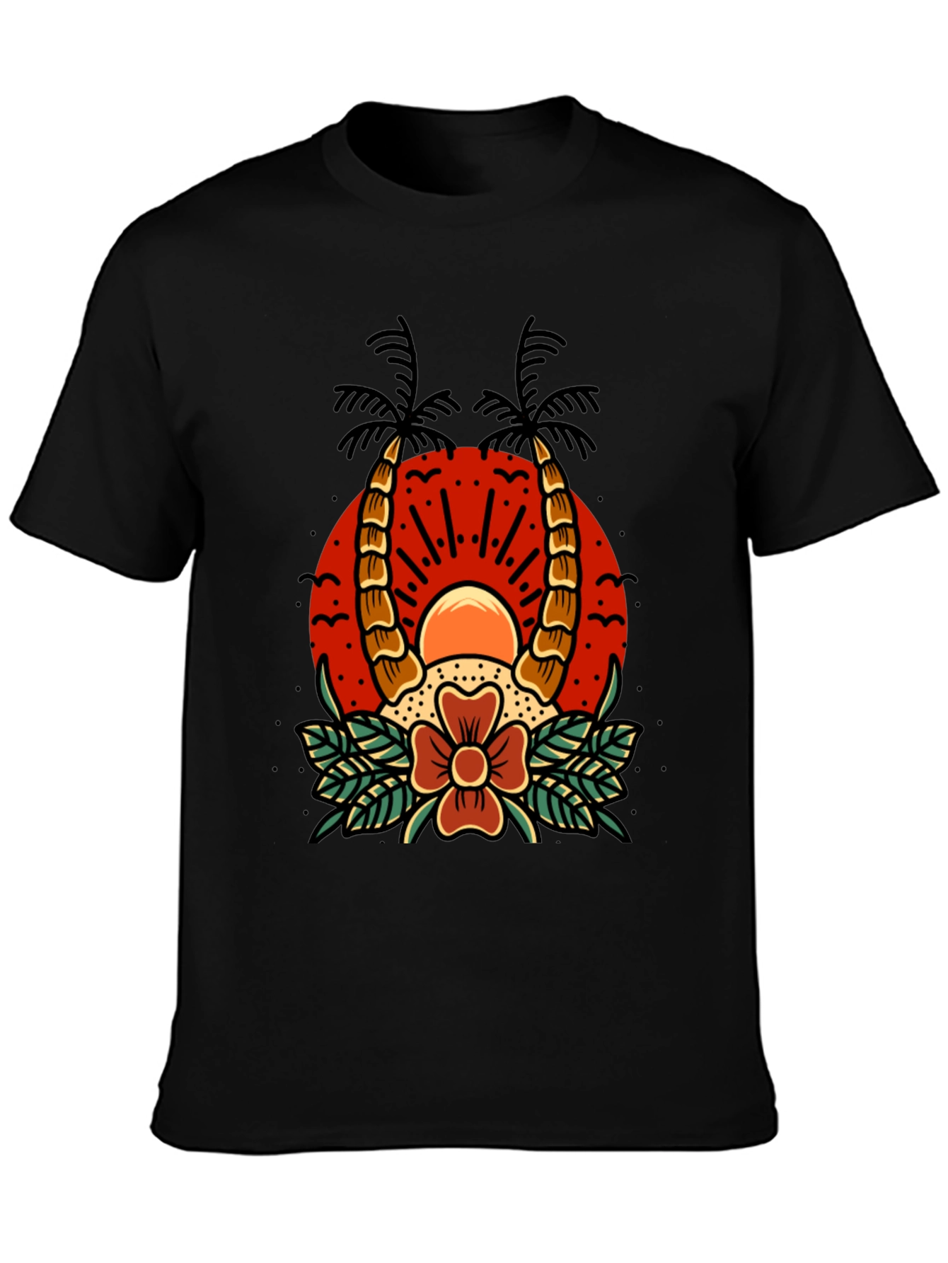Tropical Sunset Graphic Tee - Island Vibes