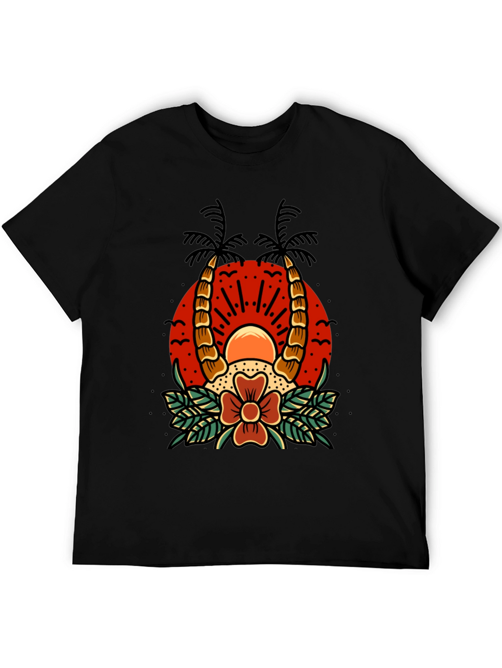 Tropical Sunset Graphic Tee - Island Vibes