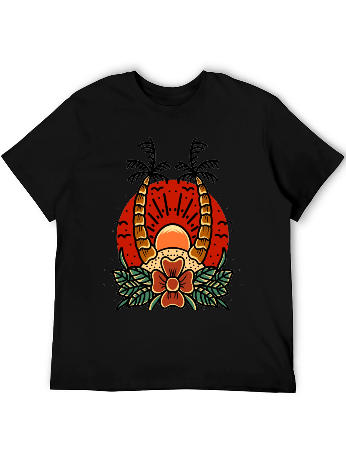 Tropical Sunset Graphic Tee - Island Vibes