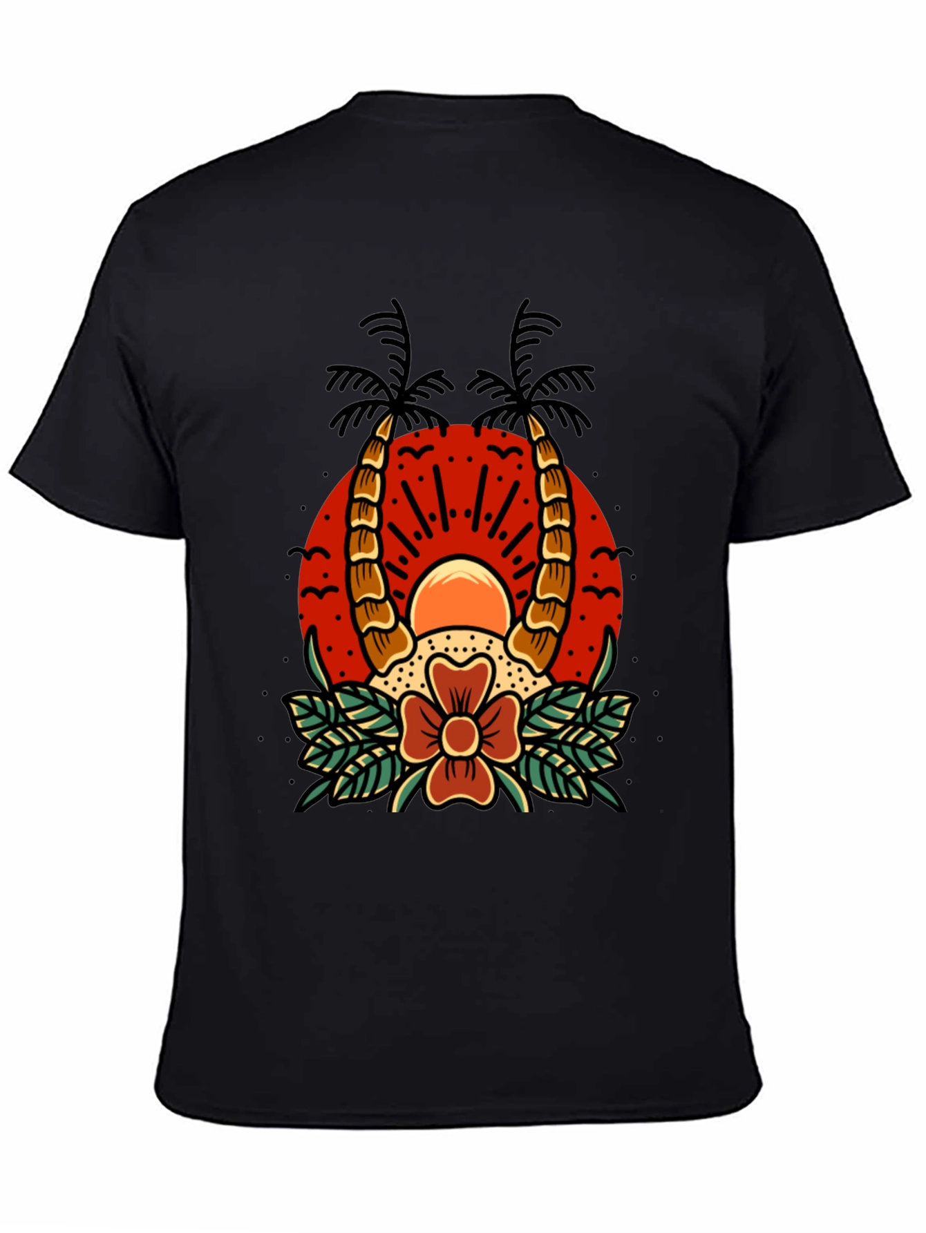 Tropical Sunset Graphic Tee - Island Vibes