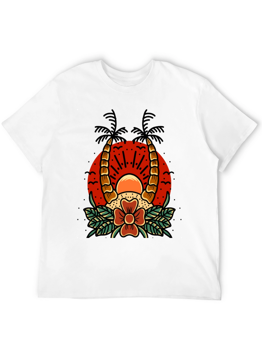 Tropical Sunset Graphic Tee - Island Vibes