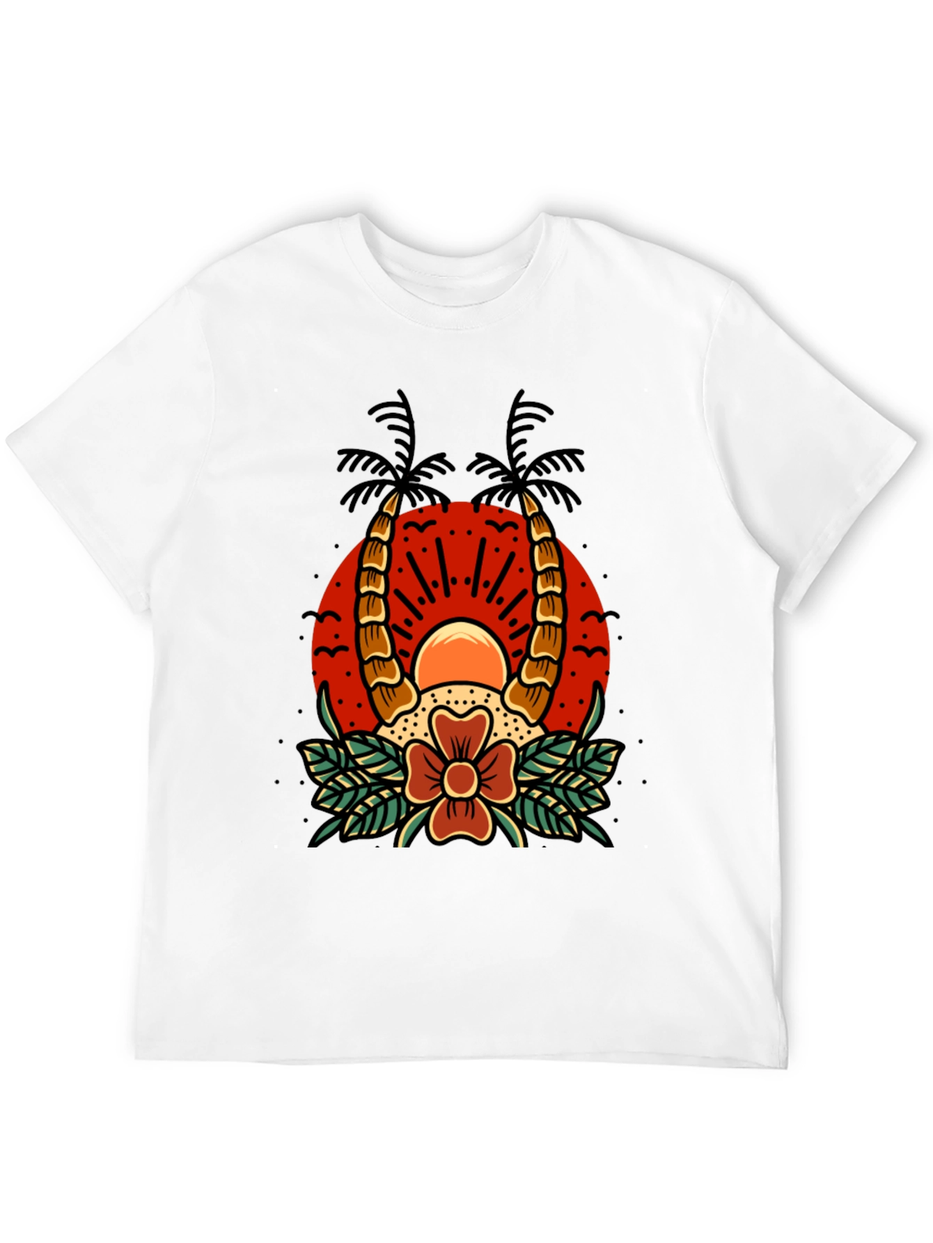 Tropical Sunset Graphic Tee - Island Vibes