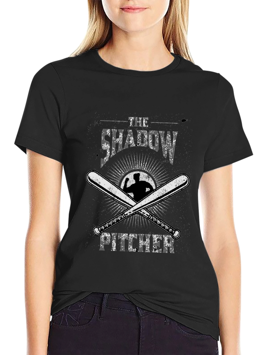 The Shadow Pitcher Baseball Graphic Tee