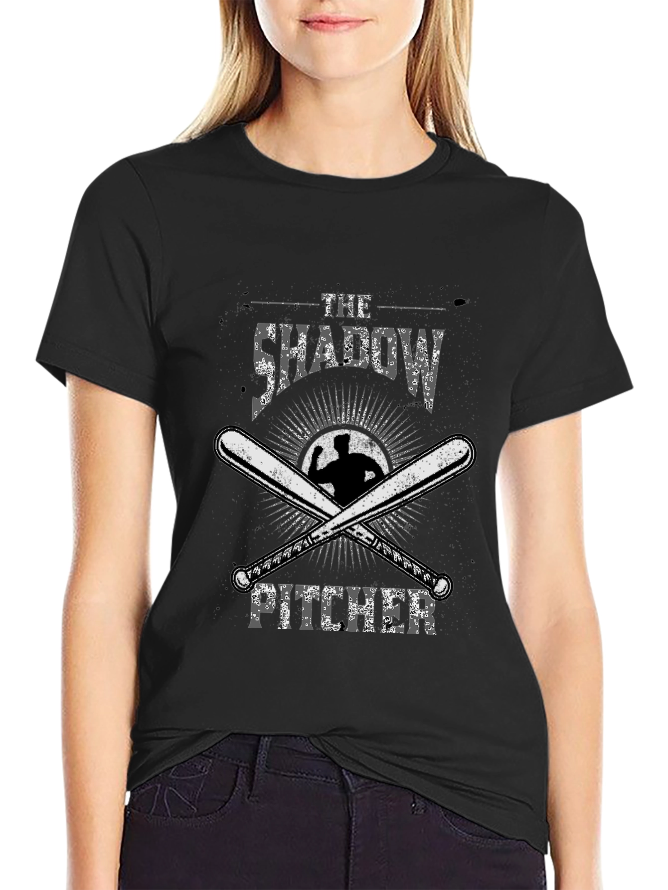 The Shadow Pitcher Baseball Graphic Tee