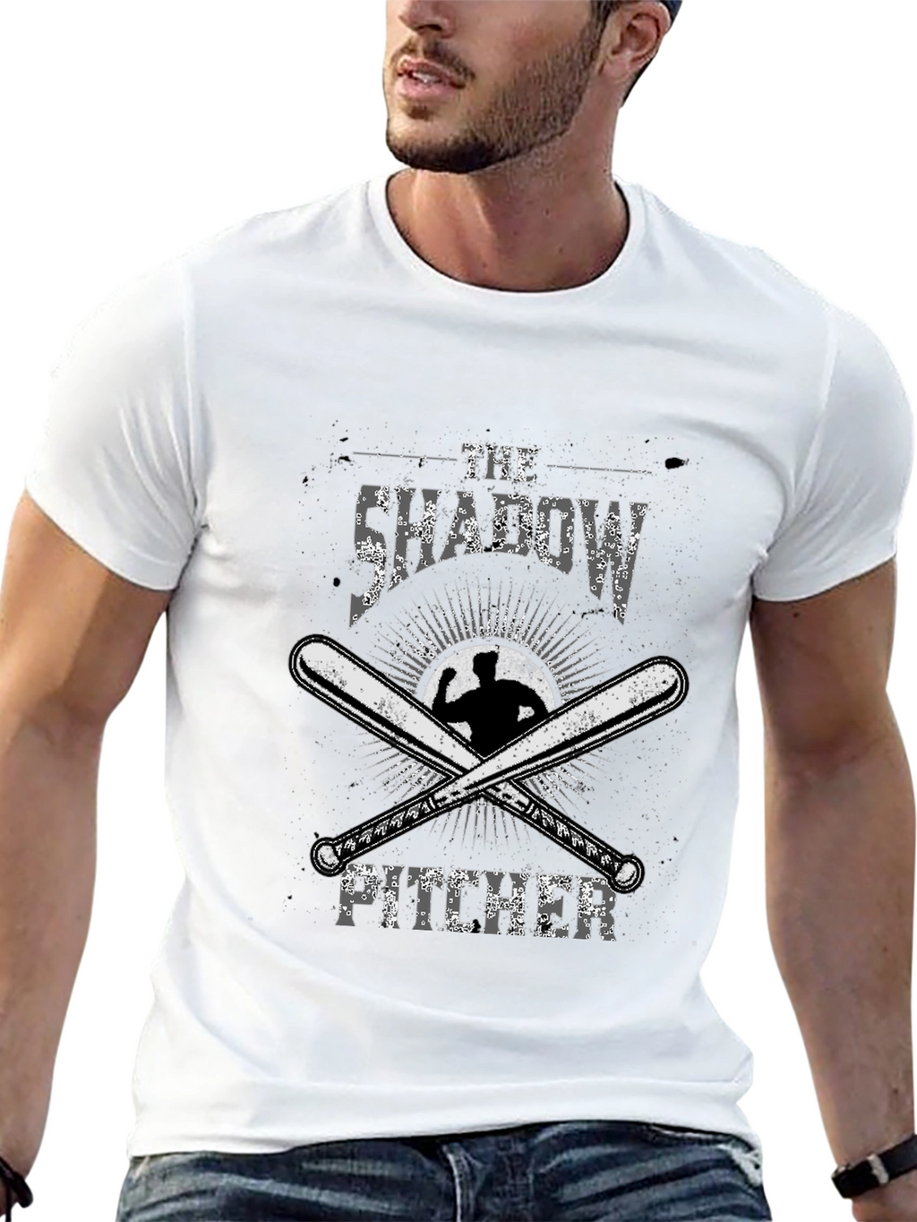 The Shadow Pitcher Baseball Graphic Tee