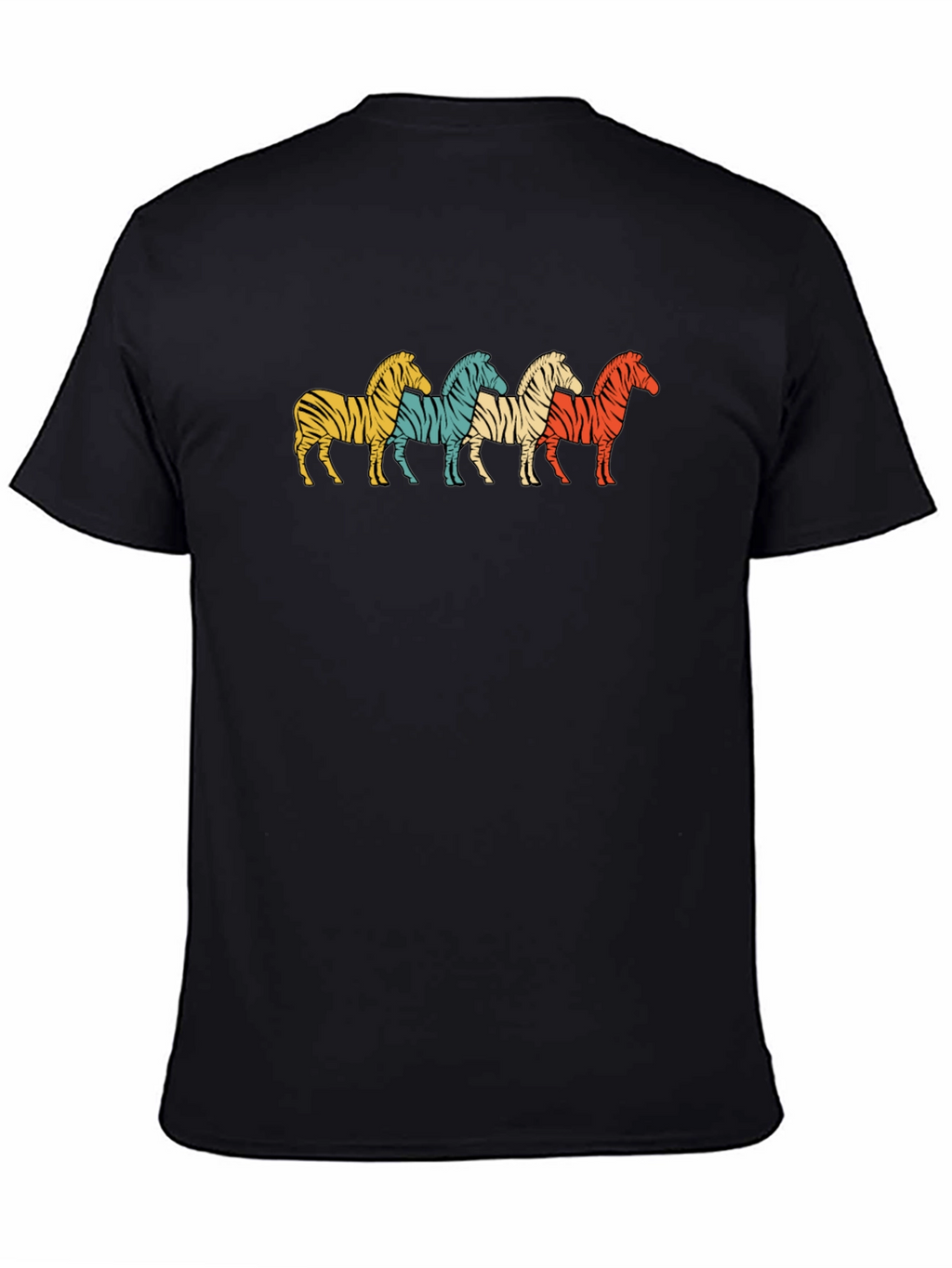 Retro Zebra Stripes Graphic T-Shirt