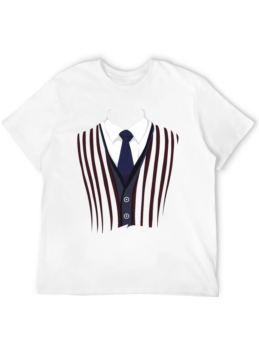 Suit Vest Graphic Tee - Funny Costume T-Shirt