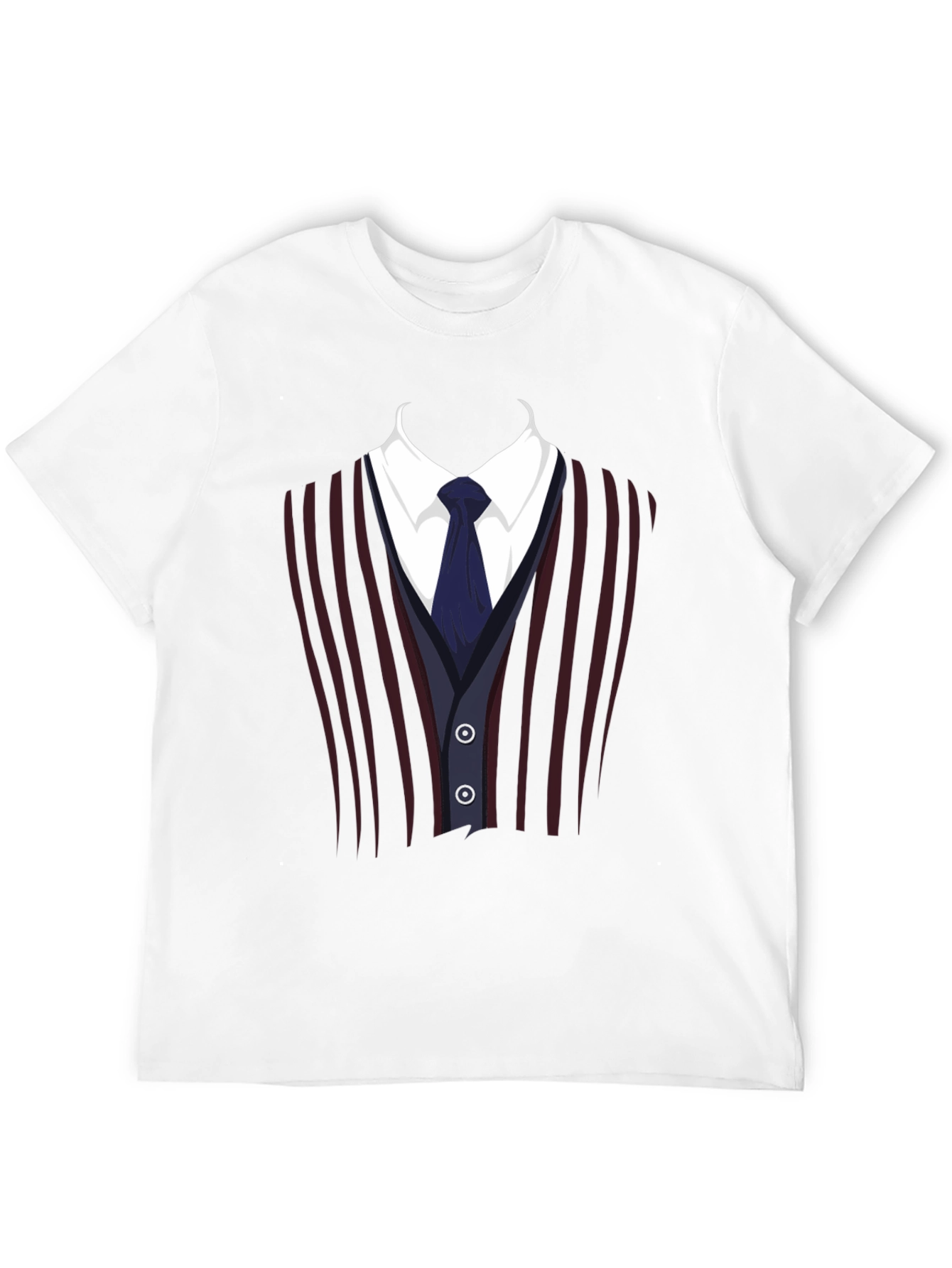 Suit Vest Graphic Tee - Funny Costume T-Shirt