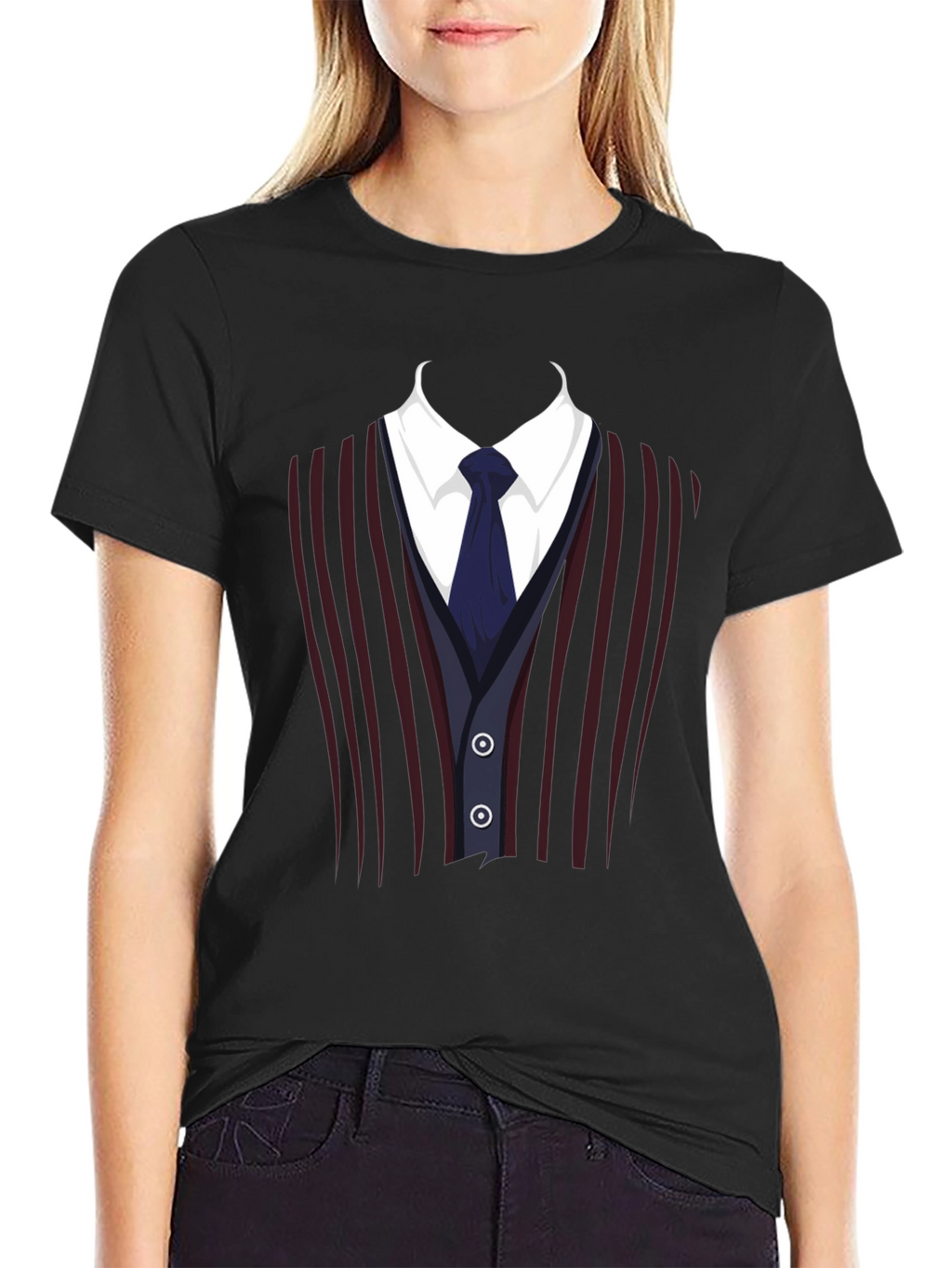 Suit Vest Graphic Tee - Funny Costume T-Shirt