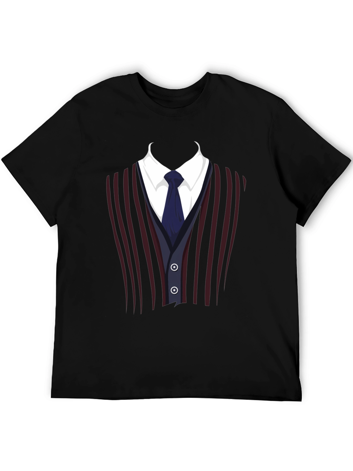 Suit Vest Graphic Tee - Funny Costume T-Shirt