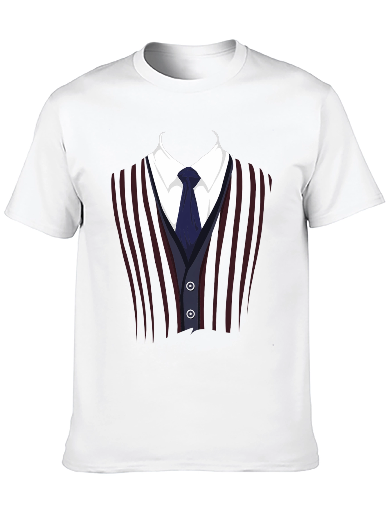 Suit Vest Graphic Tee - Funny Costume T-Shirt
