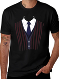Suit Vest Graphic Tee - Funny Costume T-Shirt