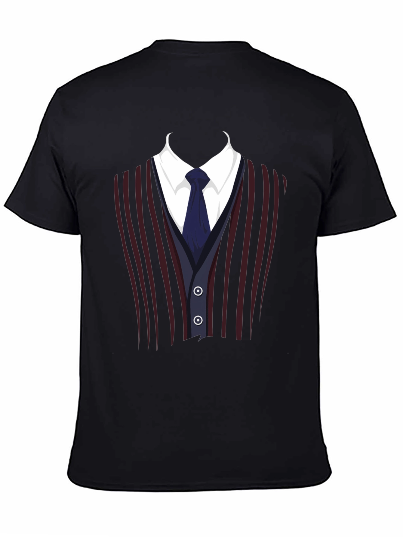 Suit Vest Graphic Tee - Funny Costume T-Shirt