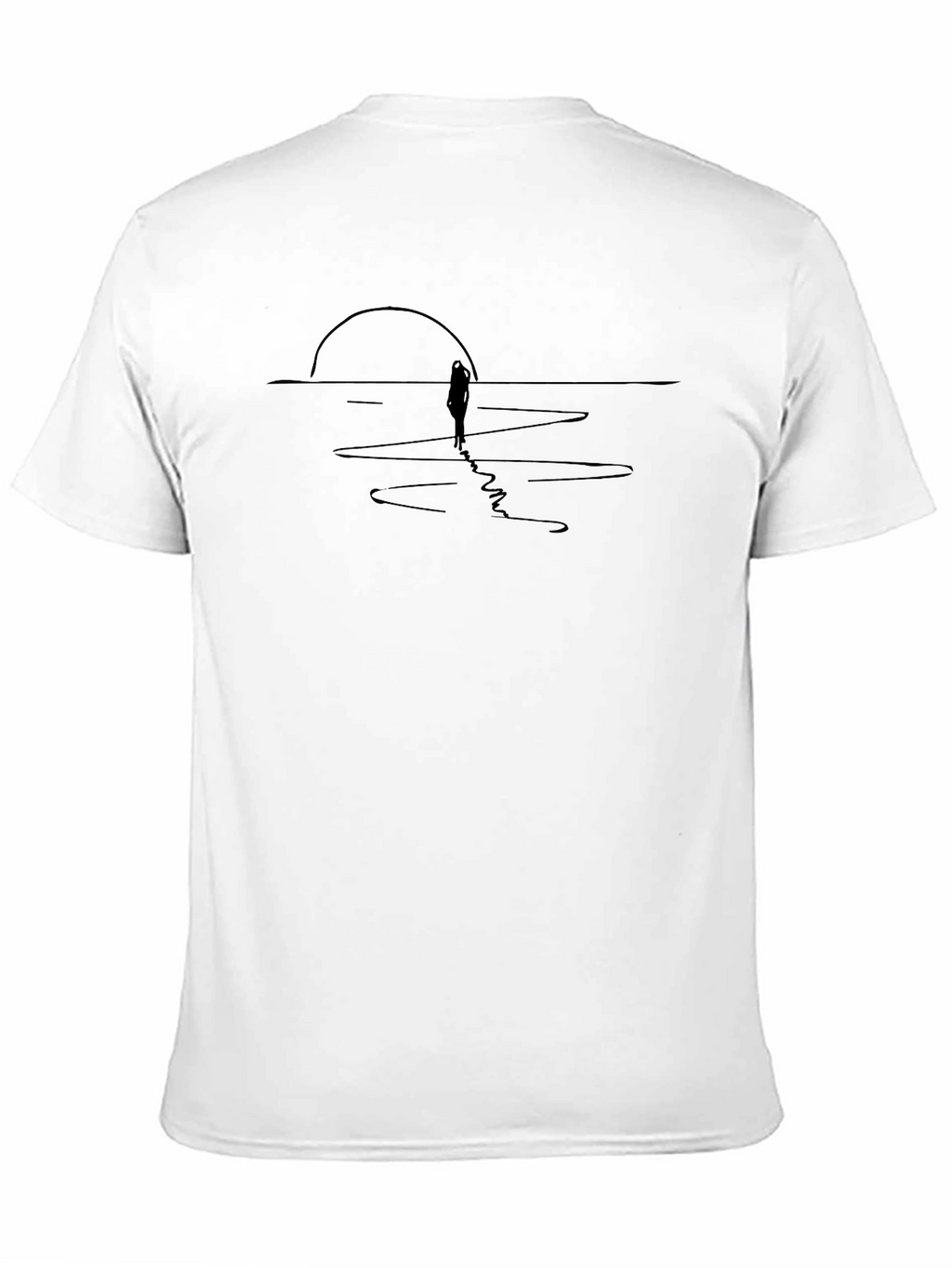Sunset Silhouette Graphic T-Shirt - Black