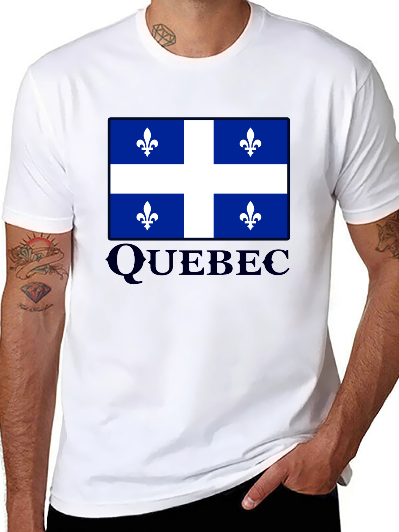 Quebec Flag T-Shirt Canada Pride Fleur-de-lis
