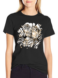 Tiger Graphic Black T-Shirt for Men