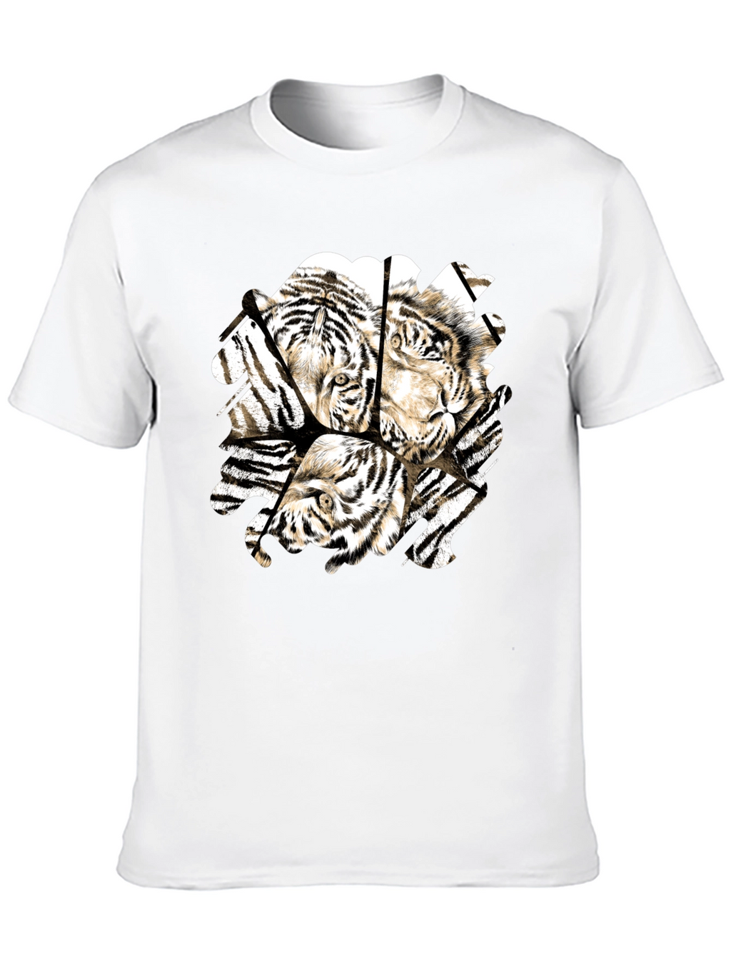 Tiger Graphic Black T-Shirt for Men