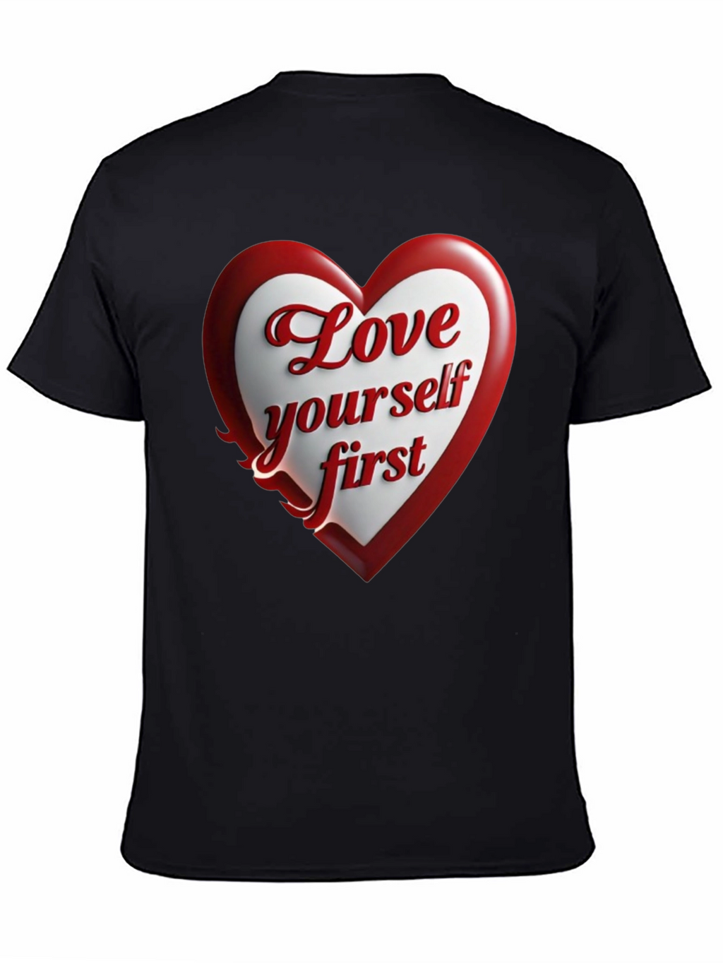 Love Yourself First Black Graphic Tee