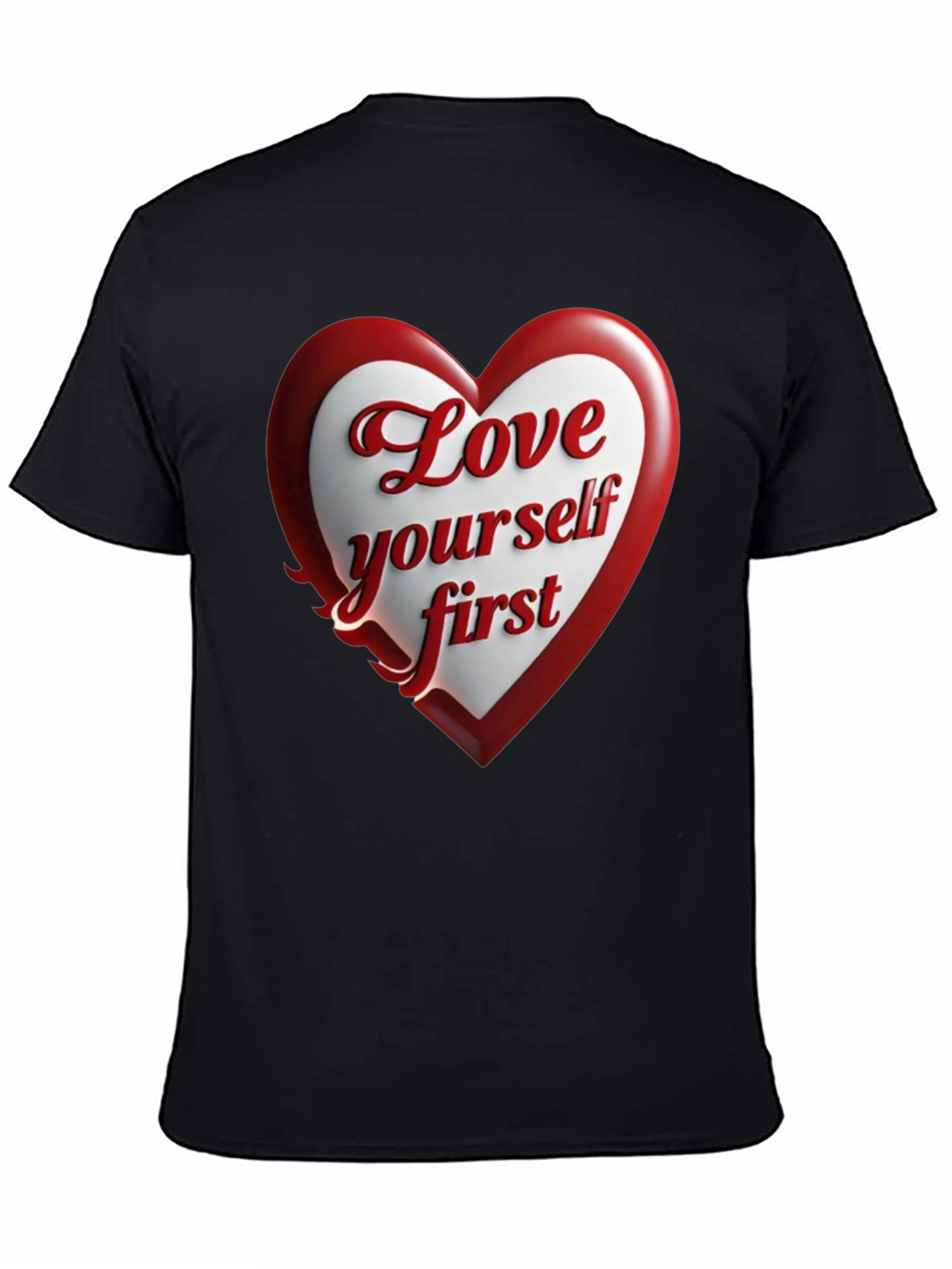 Love Yourself First Black Graphic Tee