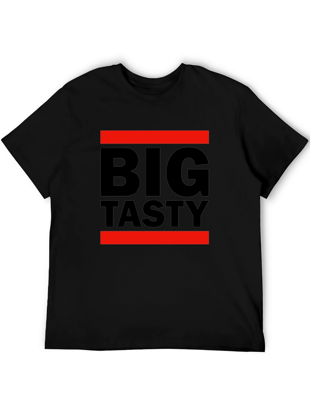 Big Tasty Graphic Tee - Black Cotton T-Shirt