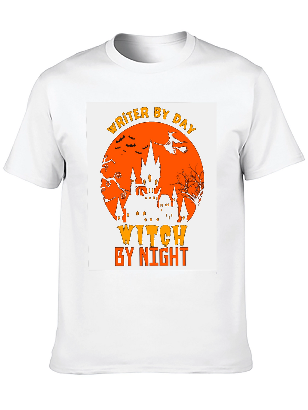Writer By Day Witch By Night Halloween Graphic T-Shirt