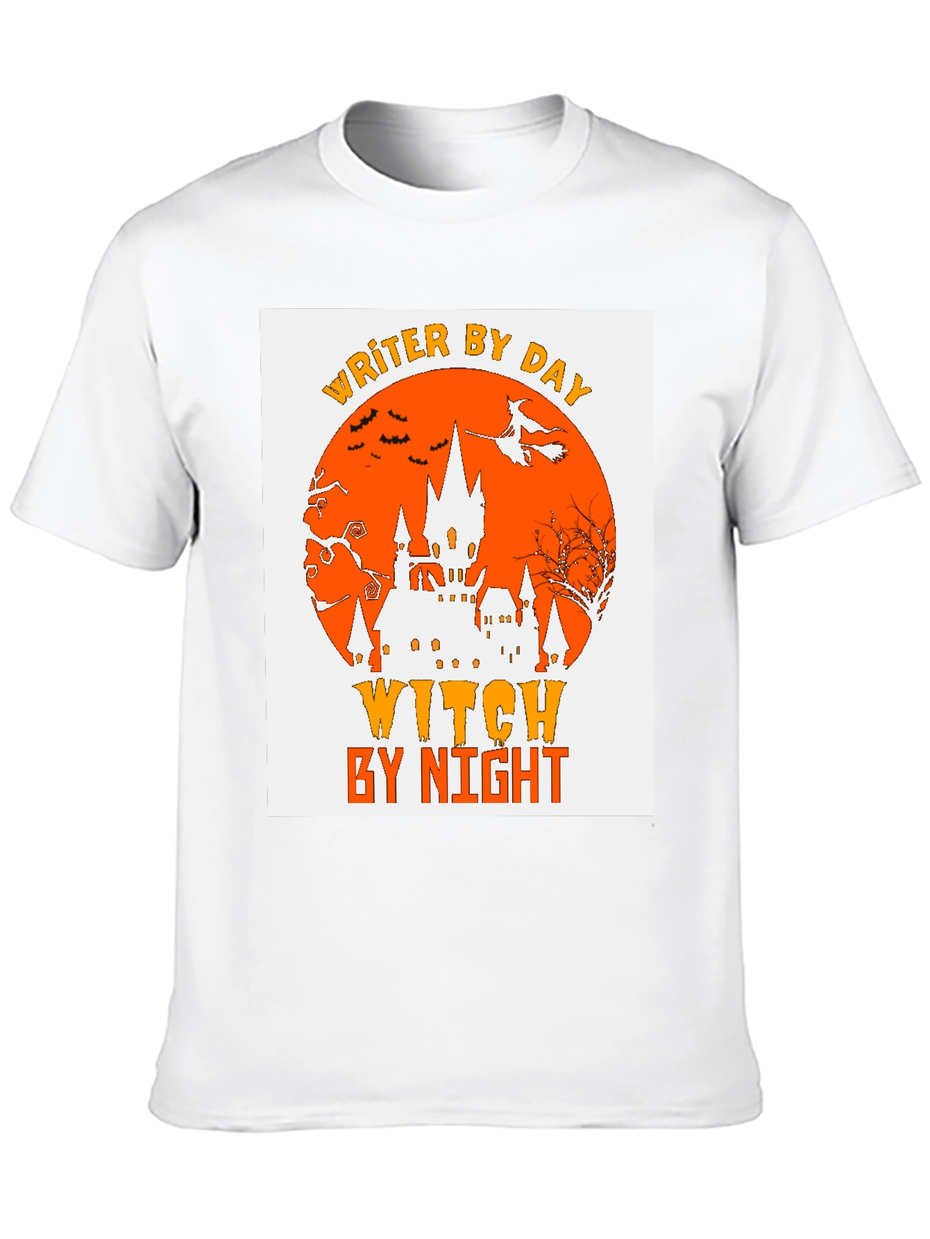 Writer By Day Witch By Night Halloween Graphic T-Shirt