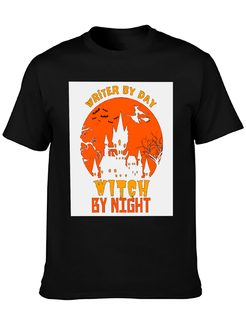 Writer By Day Witch By Night Halloween Graphic T-Shirt