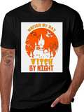 Writer By Day Witch By Night Halloween Graphic T-Shirt