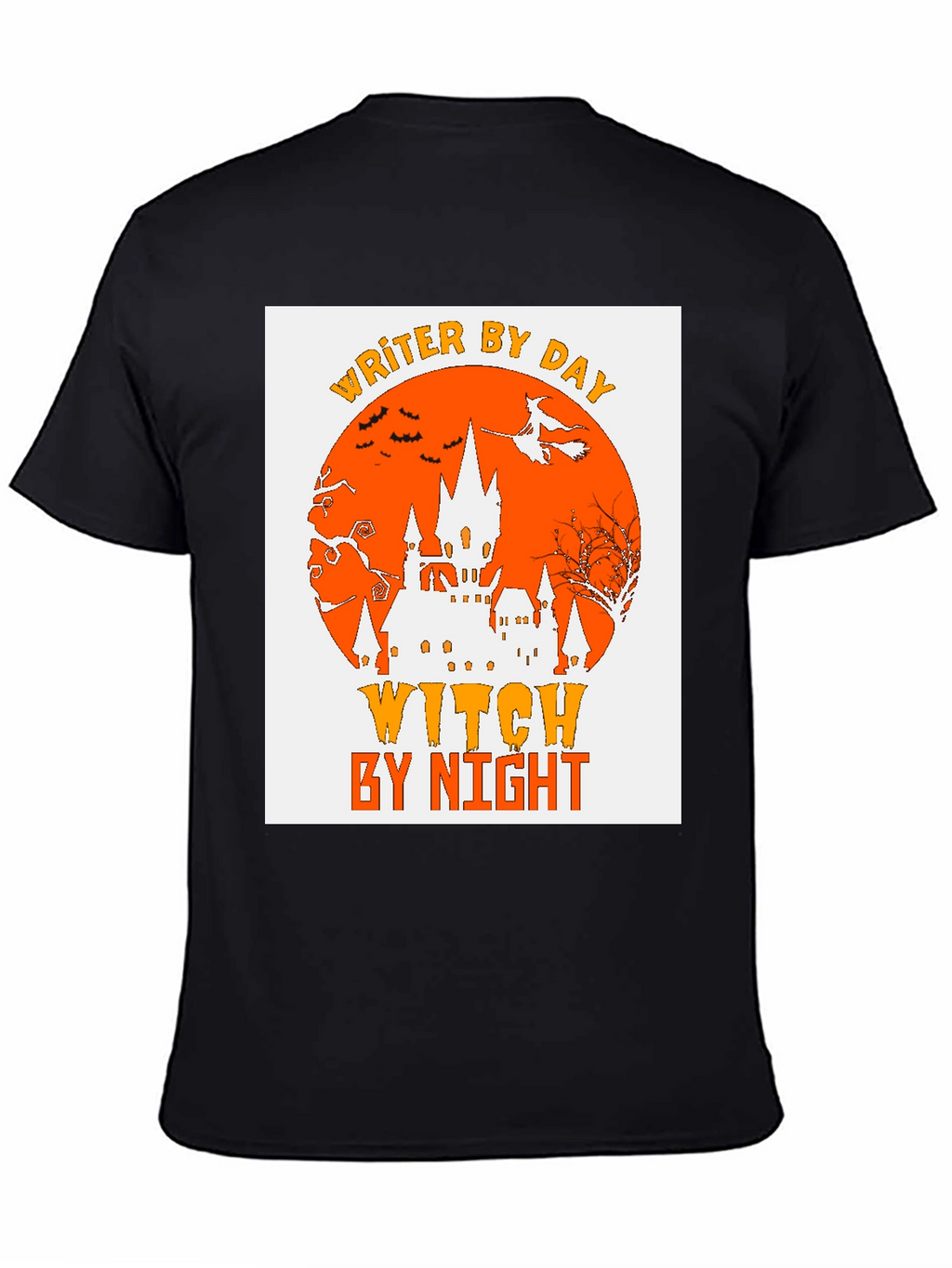 Writer By Day Witch By Night Halloween Graphic T-Shirt