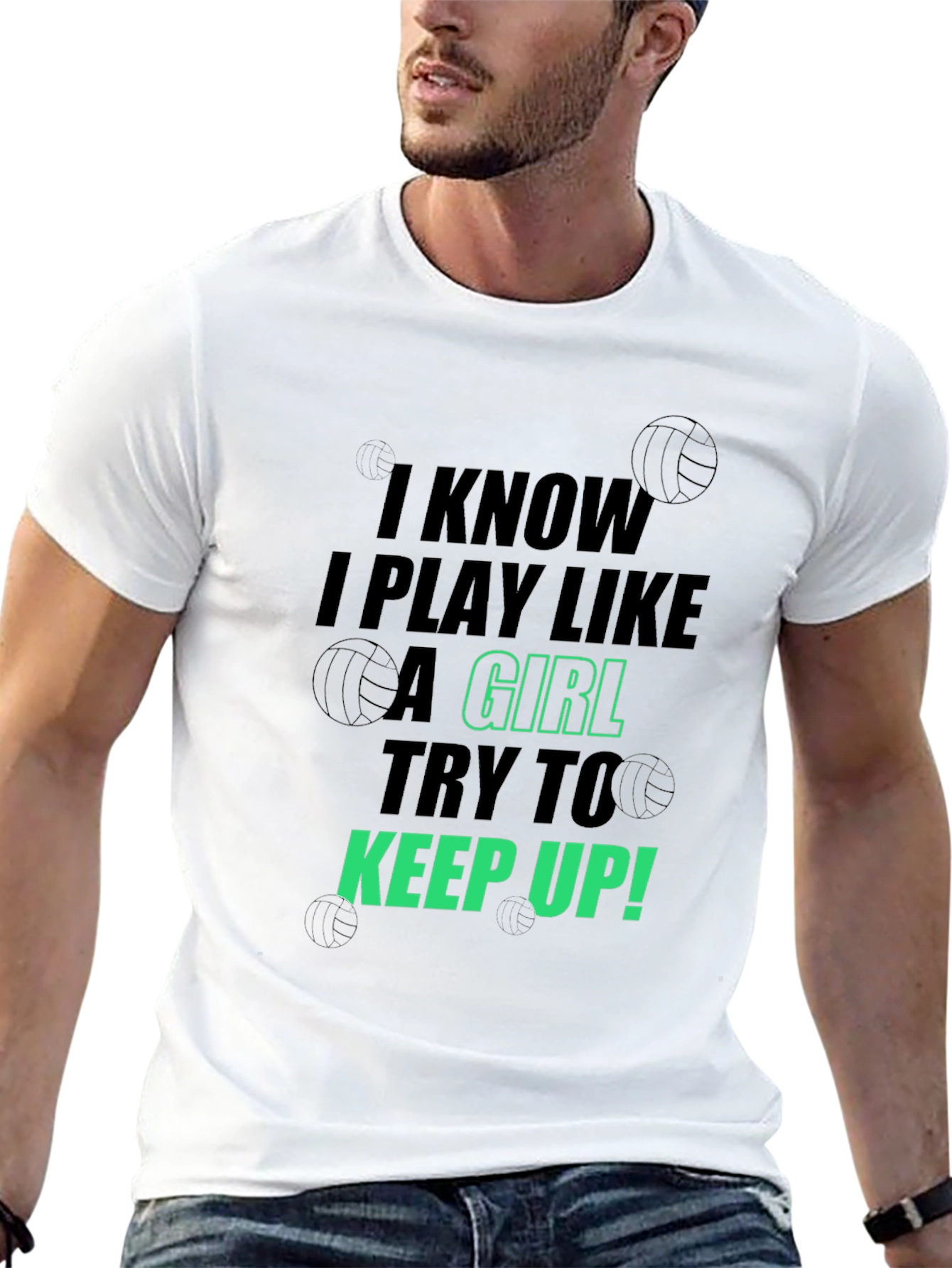 Volleyball Player T-Shirt - I Play Like a Girl Keep Up!