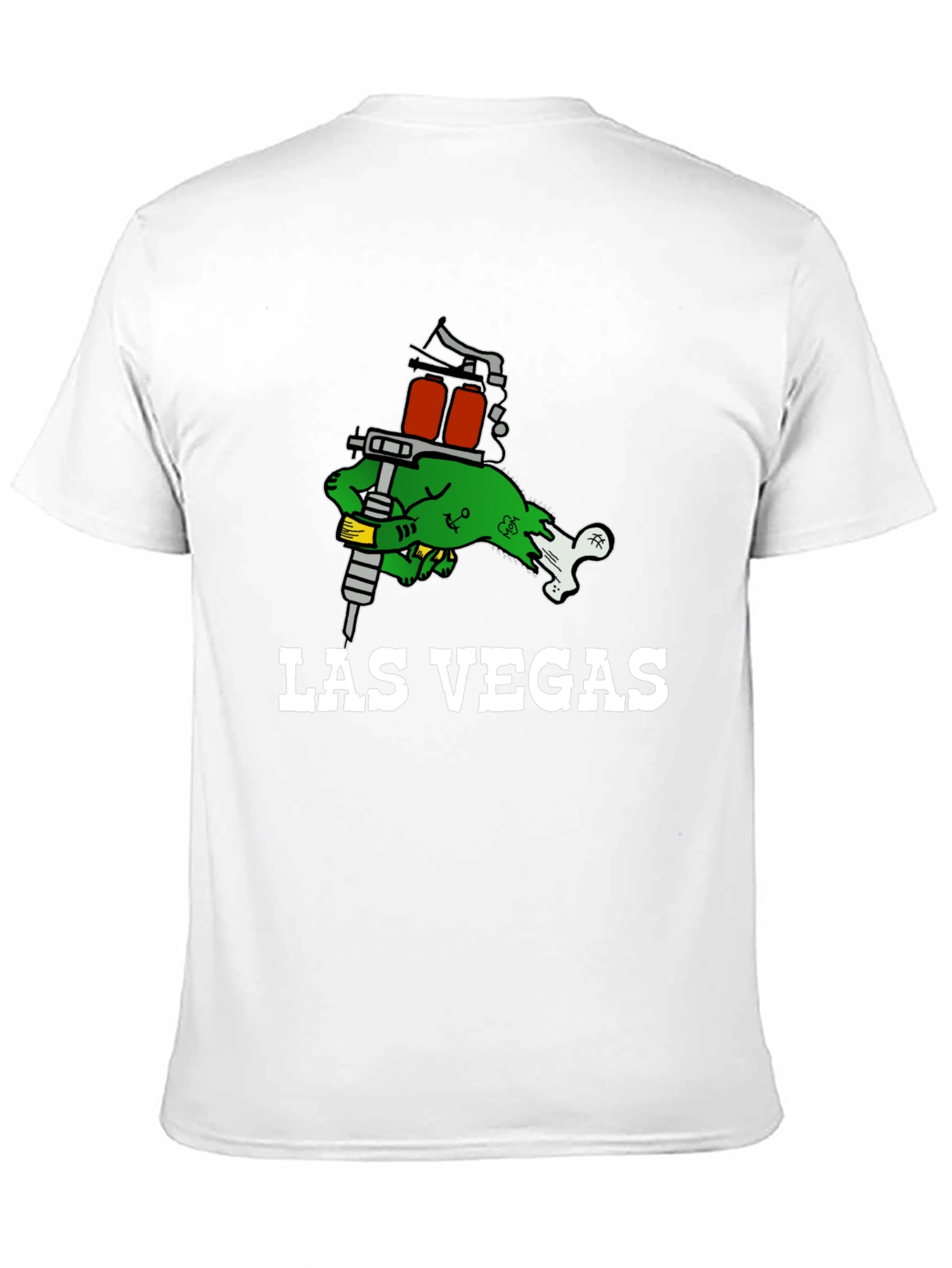 Las Vegas Tattoo Gun Zombie Hand T-Shirt