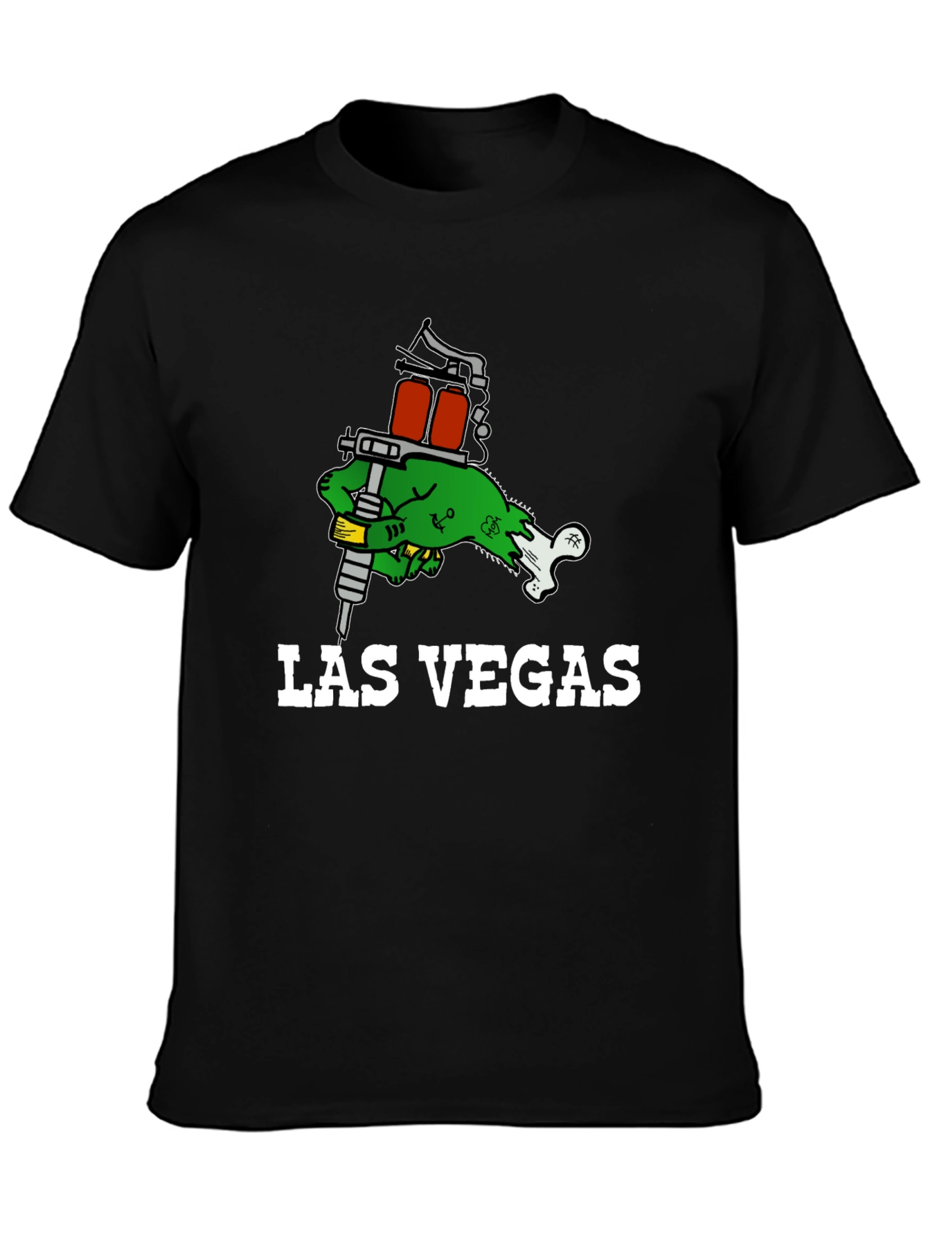 Las Vegas Tattoo Gun Zombie Hand T-Shirt
