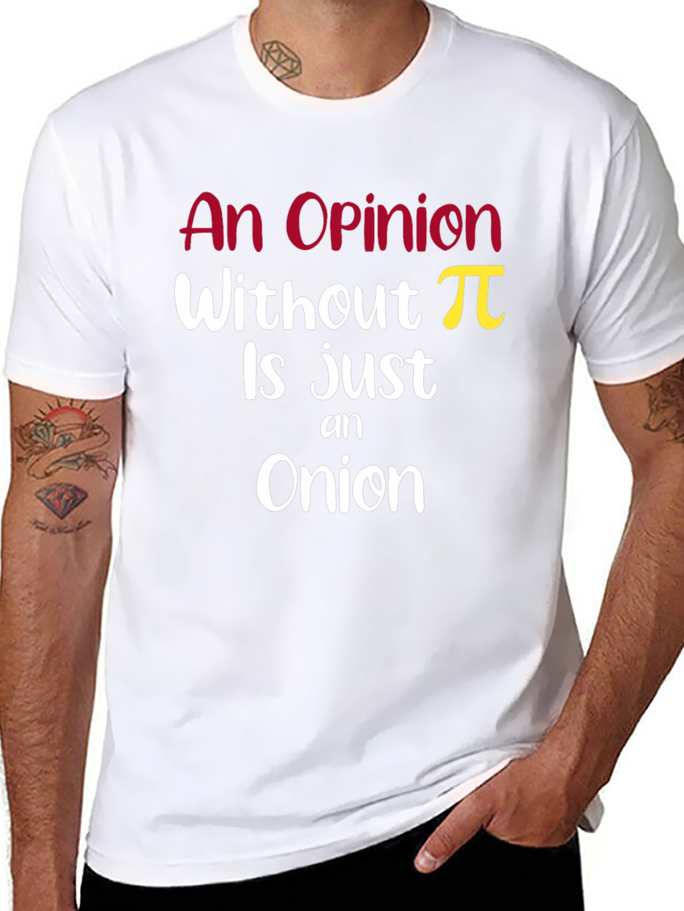 Funny Math Pi Onion Pun T-Shirt