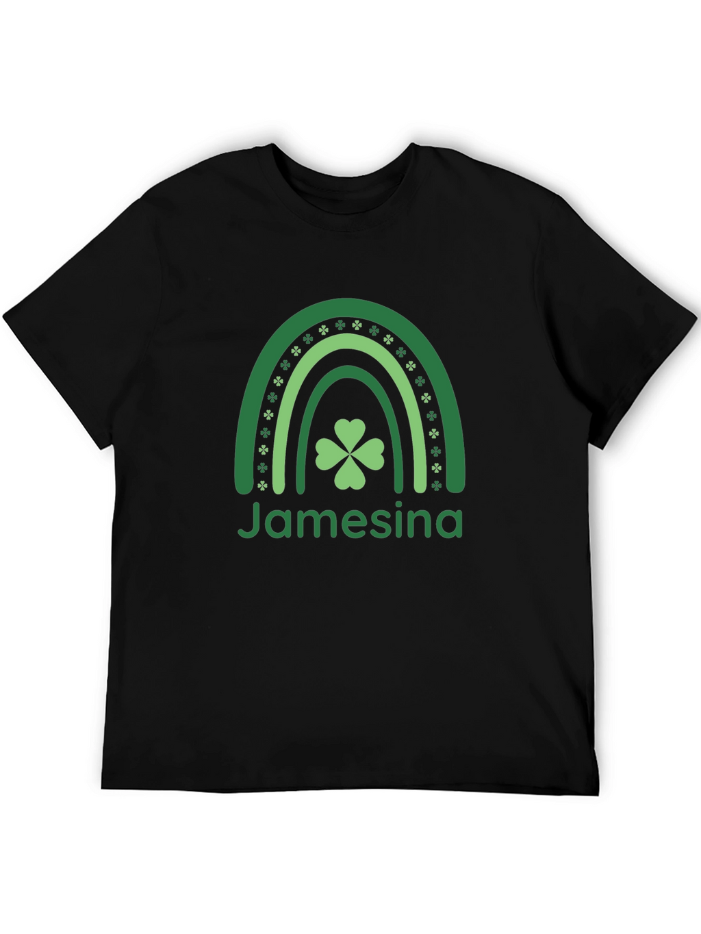 Jamesina St. Patricks Day Rainbow Clover T-Shirt