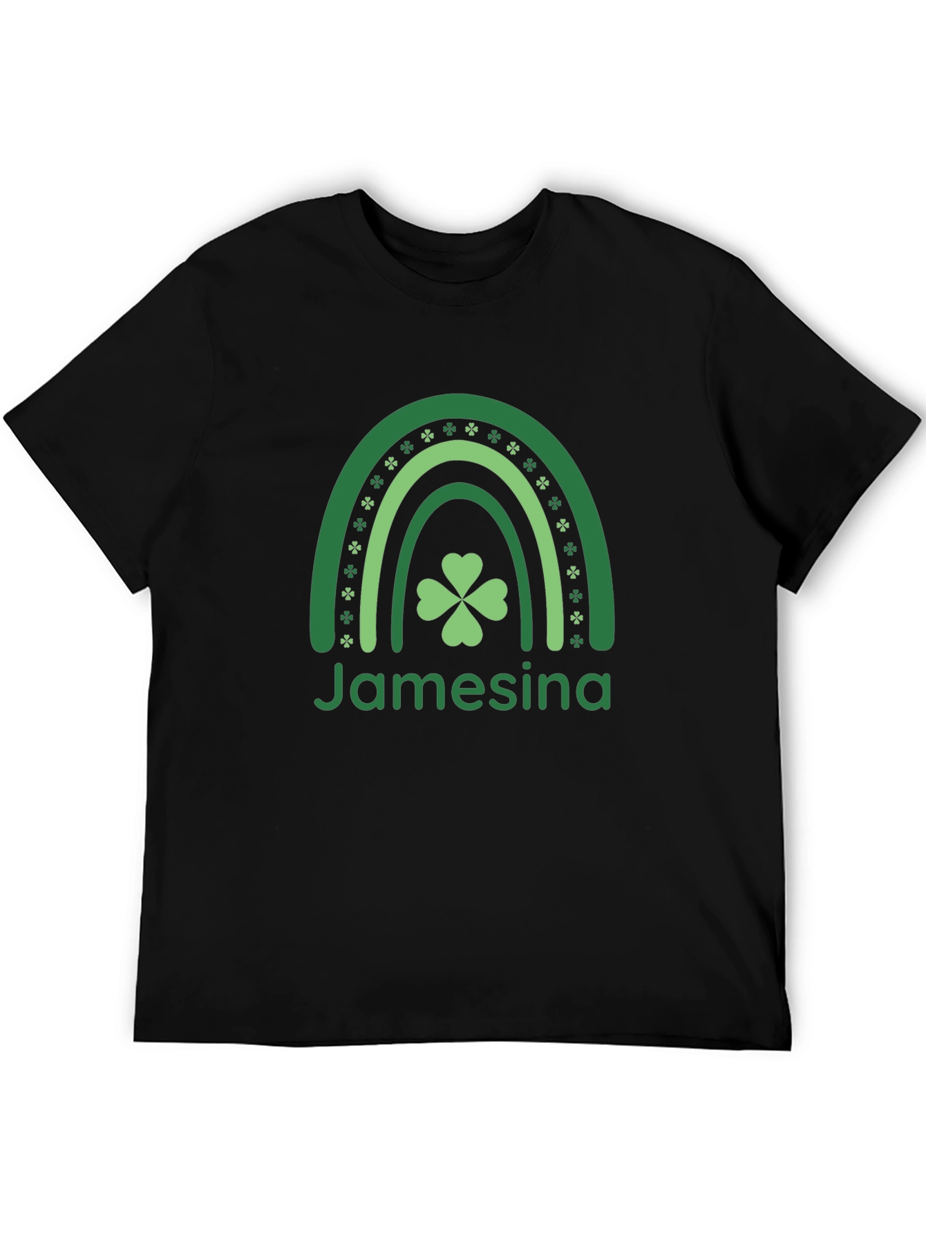 Jamesina St. Patricks Day Rainbow Clover T-Shirt