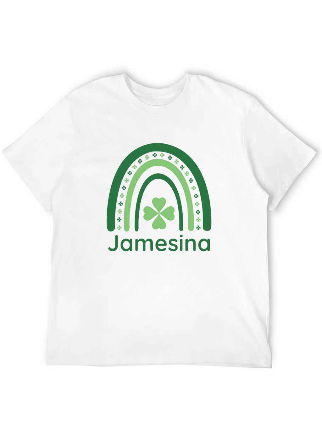 Jamesina St. Patricks Day Rainbow Clover T-Shirt