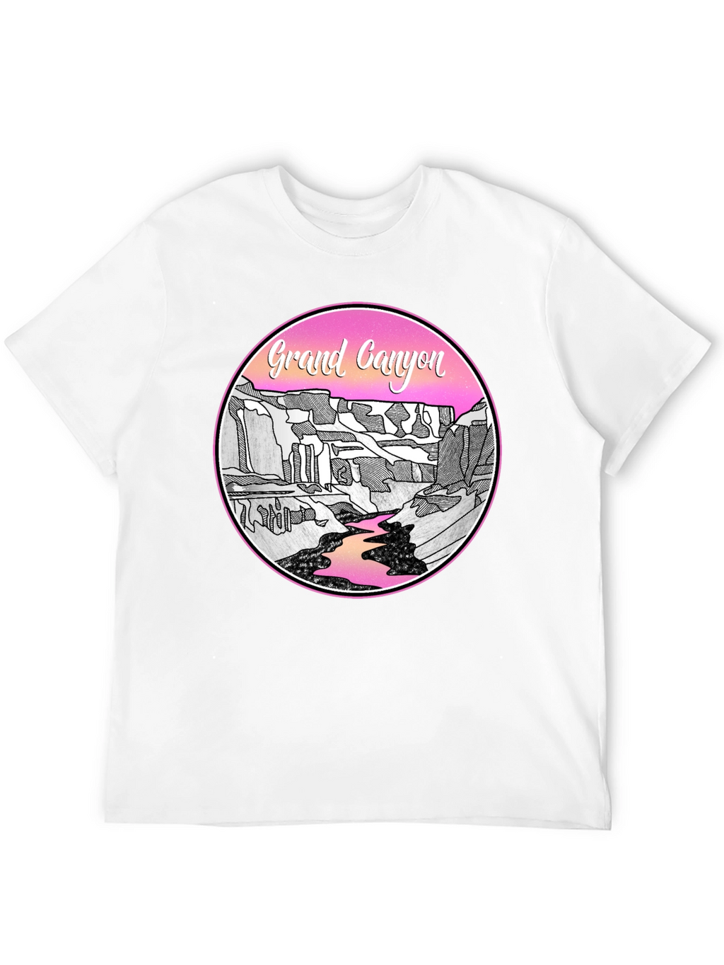 Grand Canyon Graphic Tee - Black Cotton Casual Shirt