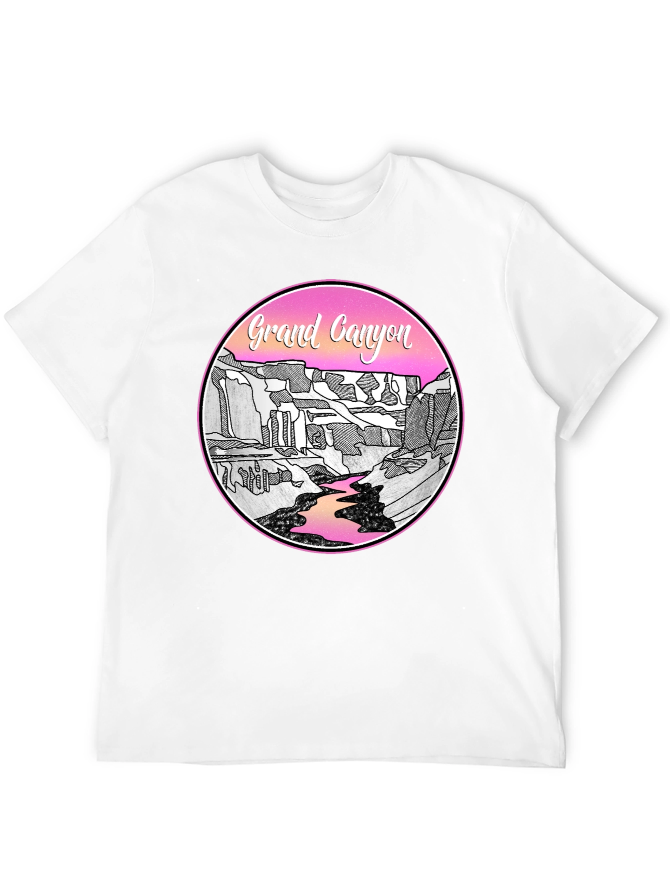 Grand Canyon Graphic Tee - Black Cotton Casual Shirt