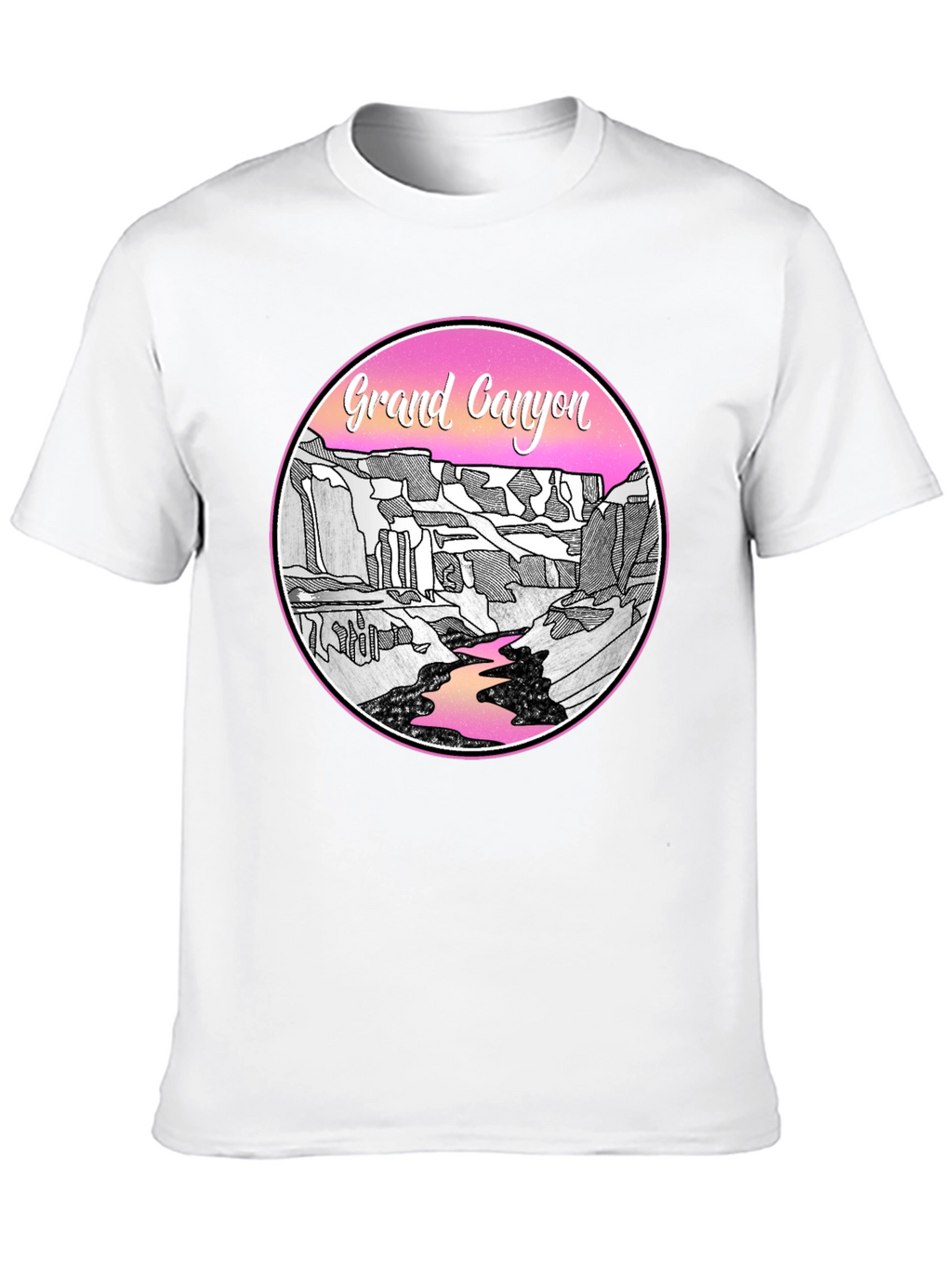 Grand Canyon Graphic Tee - Black Cotton Casual Shirt