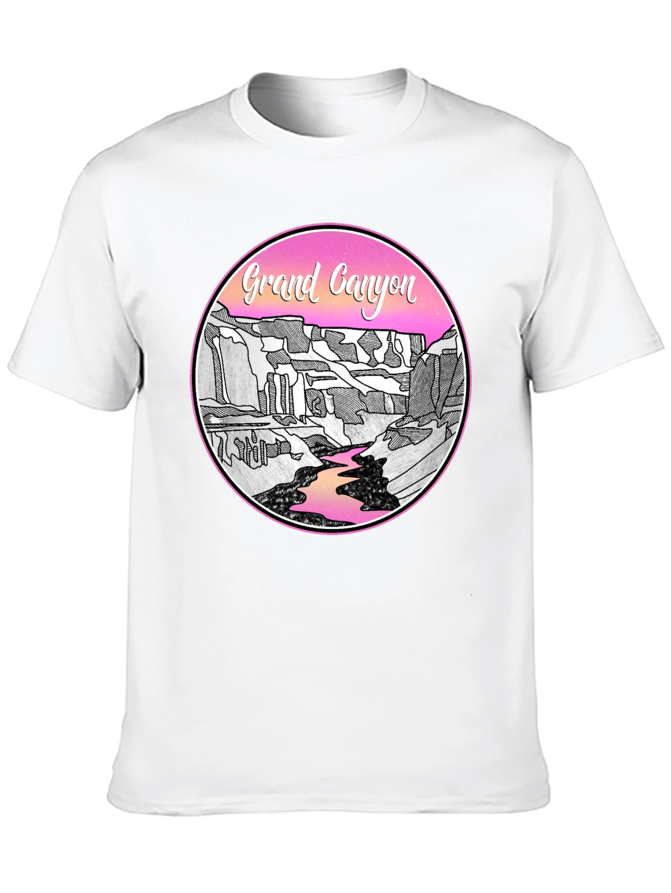 Grand Canyon Graphic Tee - Black Cotton Casual Shirt