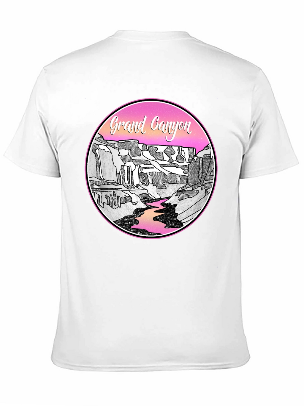 Grand Canyon Graphic Tee - Black Cotton Casual Shirt