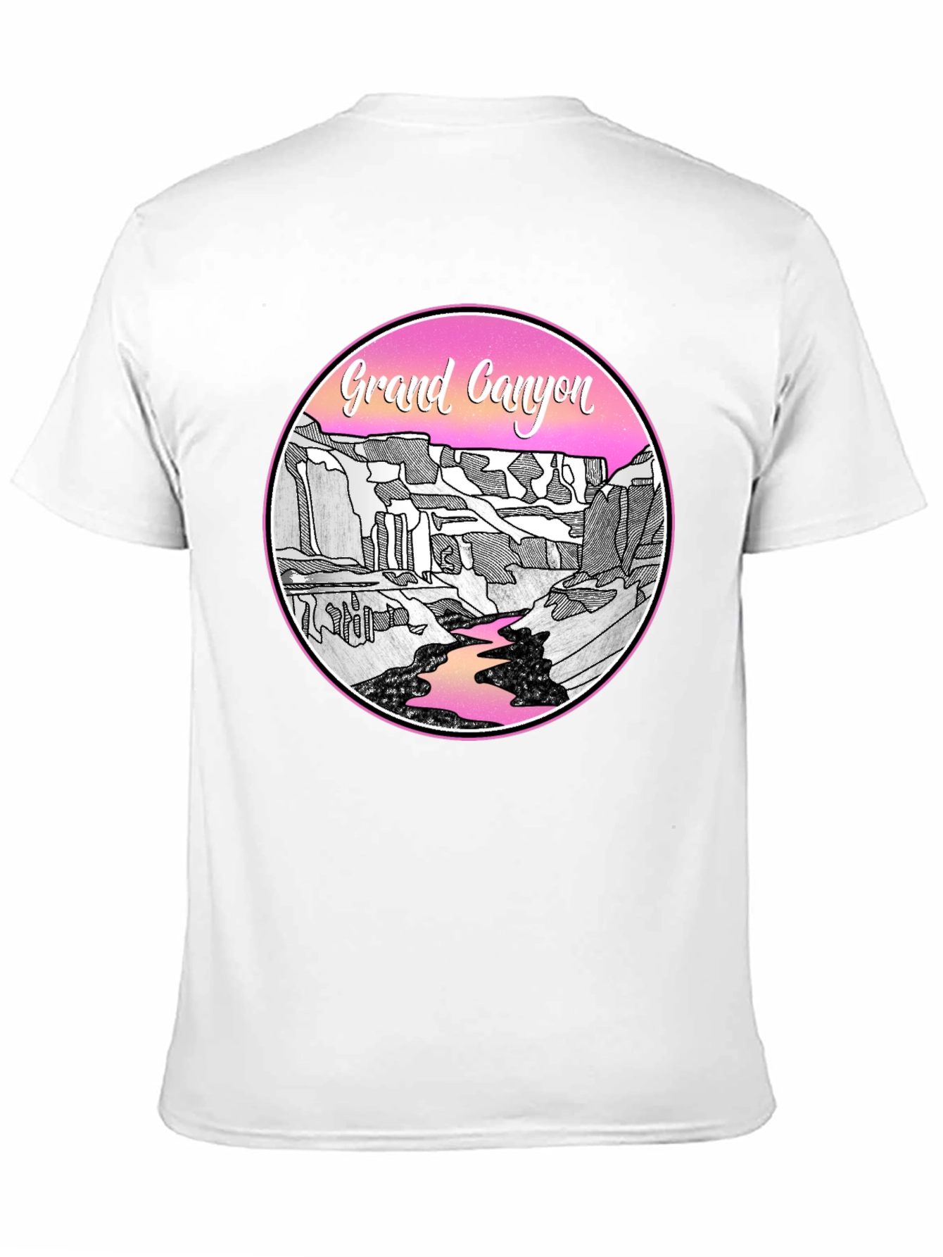 Grand Canyon Graphic Tee - Black Cotton Casual Shirt