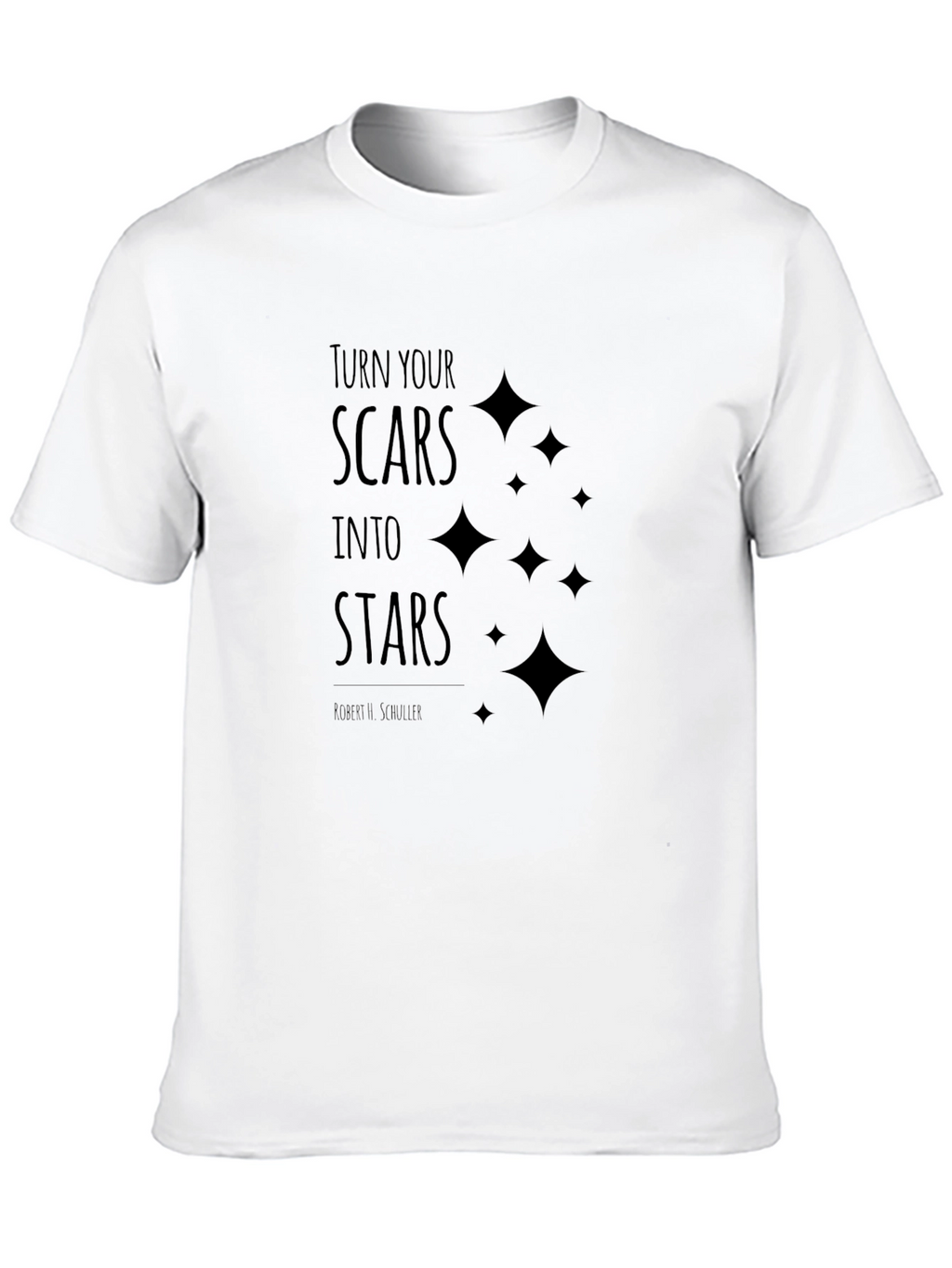 Inspirational Scars to Stars Black T-Shirt