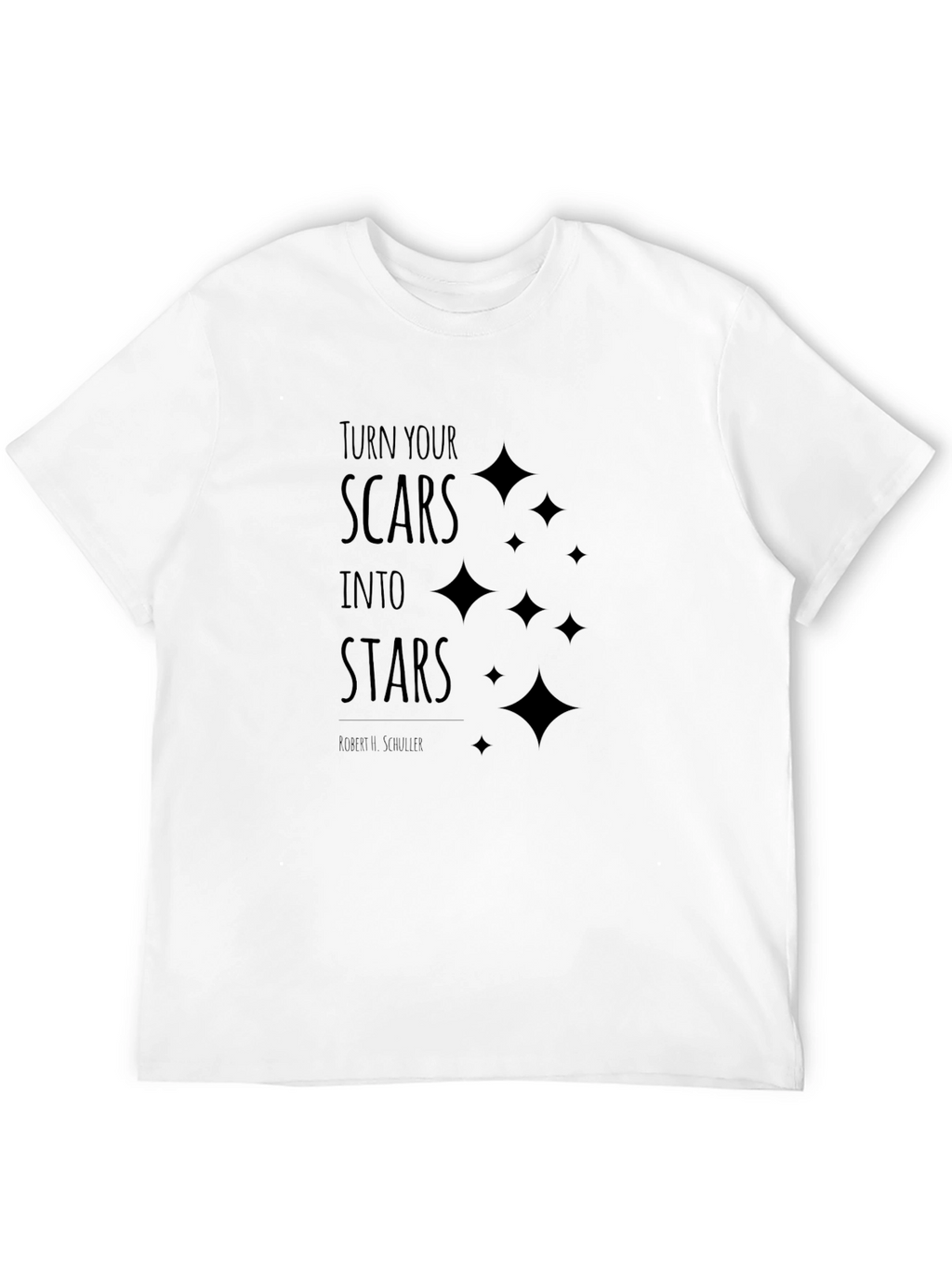 Inspirational Scars to Stars Black T-Shirt