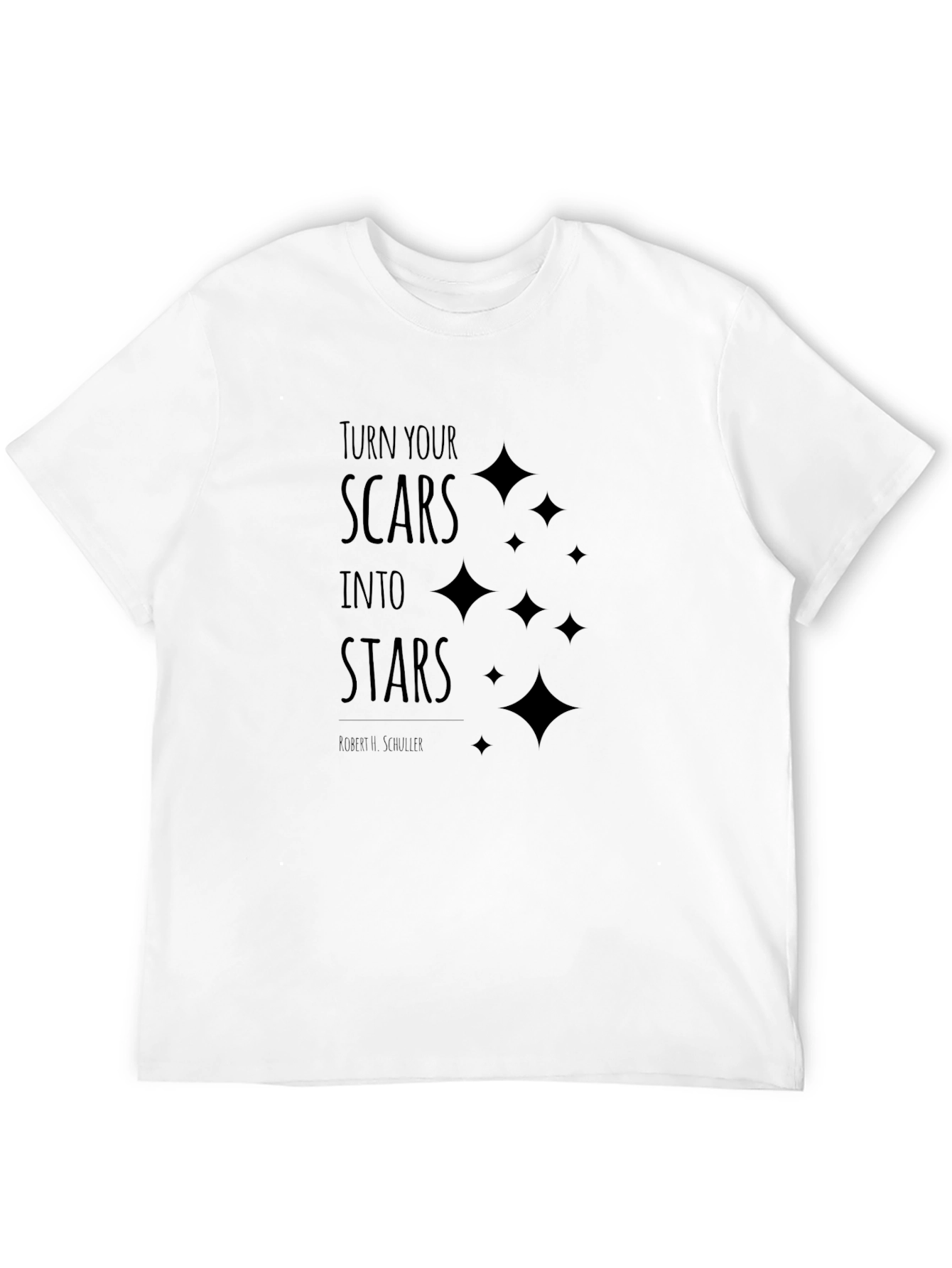 Inspirational Scars to Stars Black T-Shirt