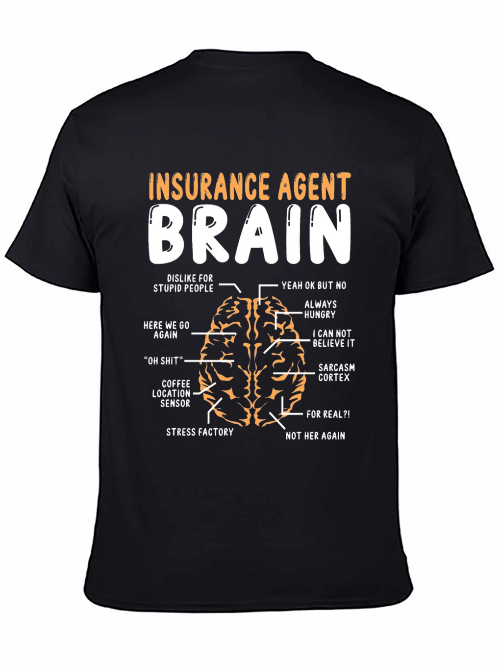 Insurance Agent Brain Humor T-Shirt
