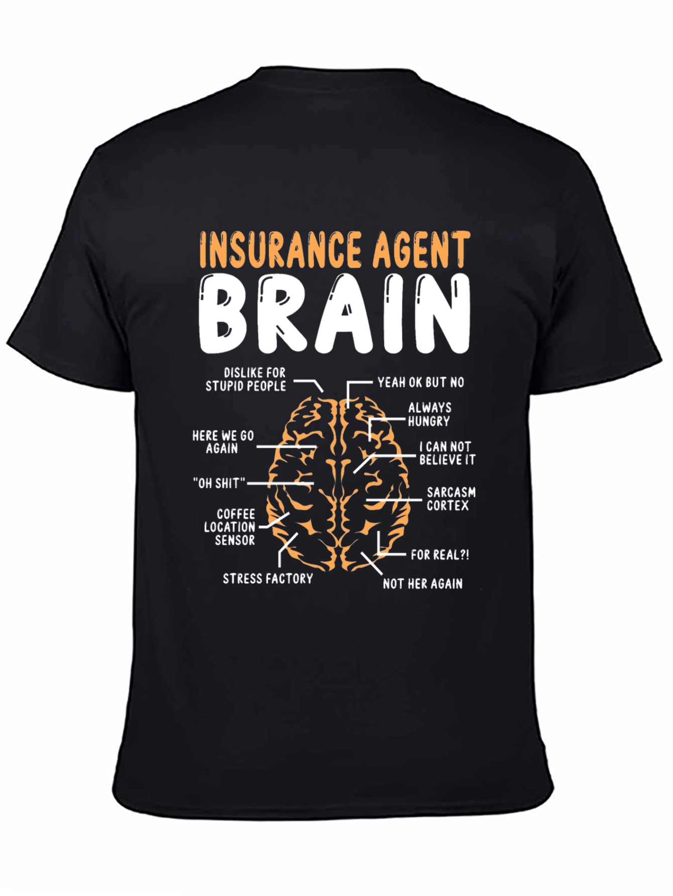 Insurance Agent Brain Humor T-Shirt